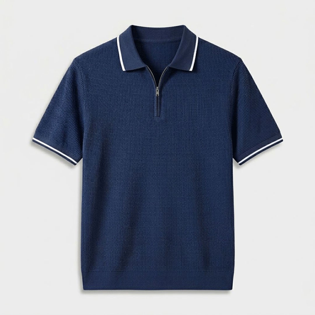 𝗪𝗮𝗳𝗳𝗹𝗲 𝗭𝗶𝗽𝗽𝗲𝗿 𝗣𝗼𝗹𝗼 𝗦𝗲𝘁 ( Navy & ASH)