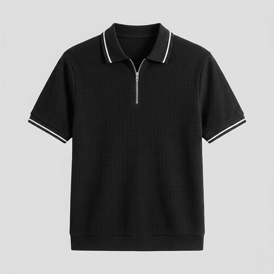 𝗪𝗮𝗳𝗳𝗹𝗲 𝗭𝗶𝗽𝗽𝗲𝗿 𝗽𝗼𝗹𝗼 ( Black)