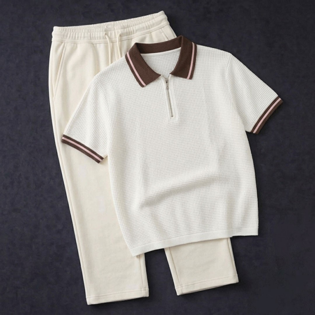 𝗪𝗮𝗳𝗳𝗹𝗲 𝗭𝗶𝗽𝗽𝗲𝗿 𝗣𝗼𝗹𝗼 𝗦𝗲𝘁 ( white & white)