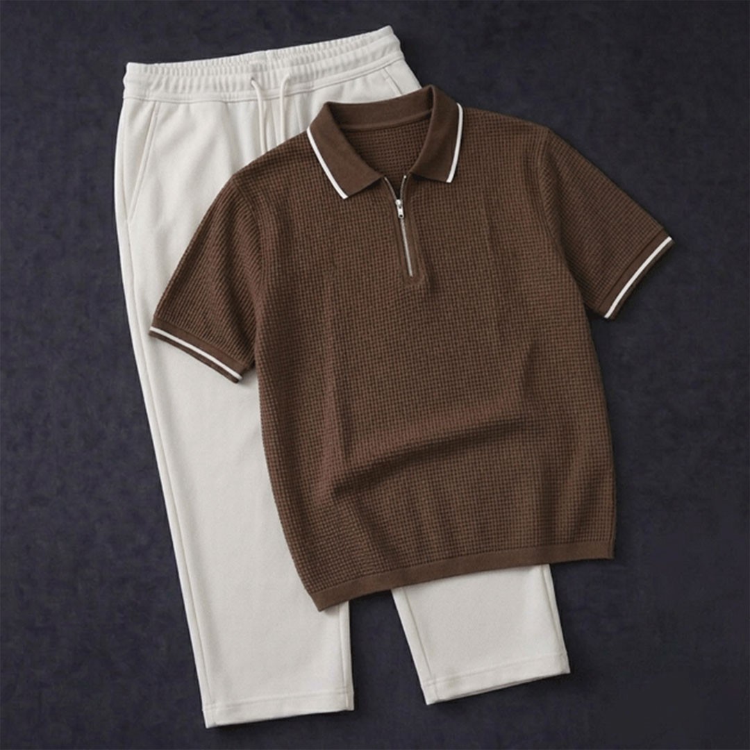 𝗪𝗮𝗳𝗳𝗹𝗲 𝗭𝗶𝗽𝗽𝗲𝗿 𝗣𝗼𝗹𝗼 𝗦𝗲𝘁 ( chocolate & white)